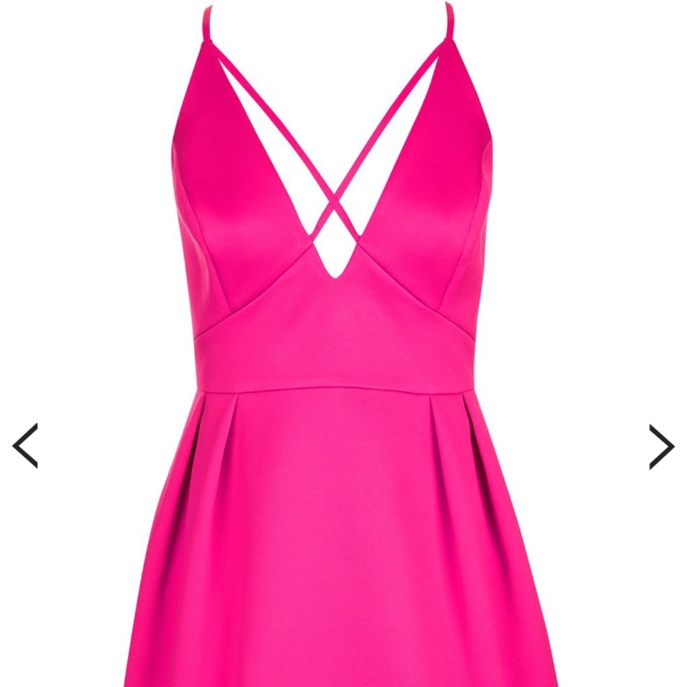 Top shop pink cross front mini dress